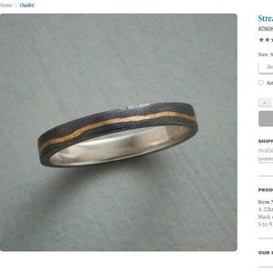 NIB Sundance silver and gold wedding band